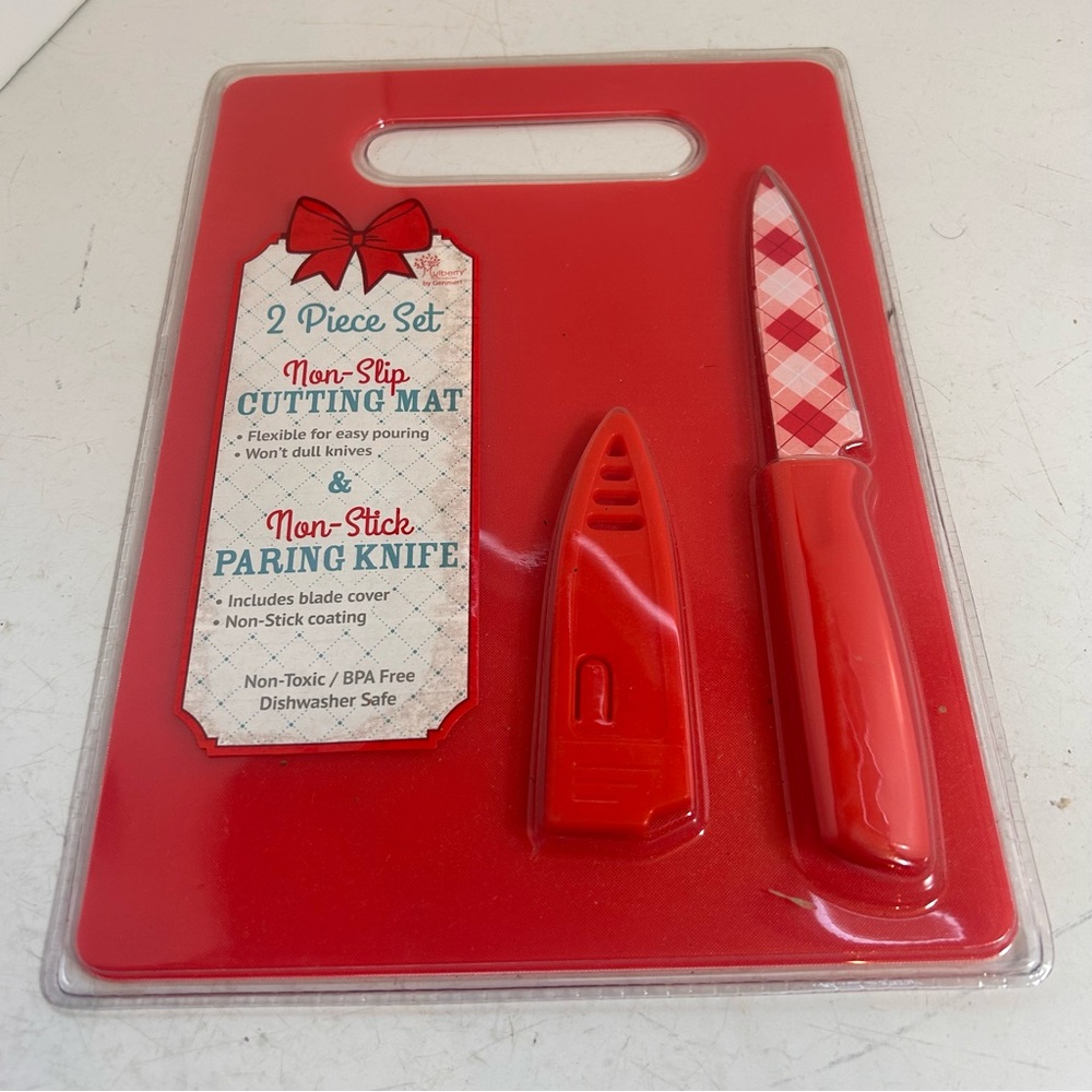 🛍️3/$30 BNWT Cutting board knife set Christmas holiday gift stocking‎ stuffer